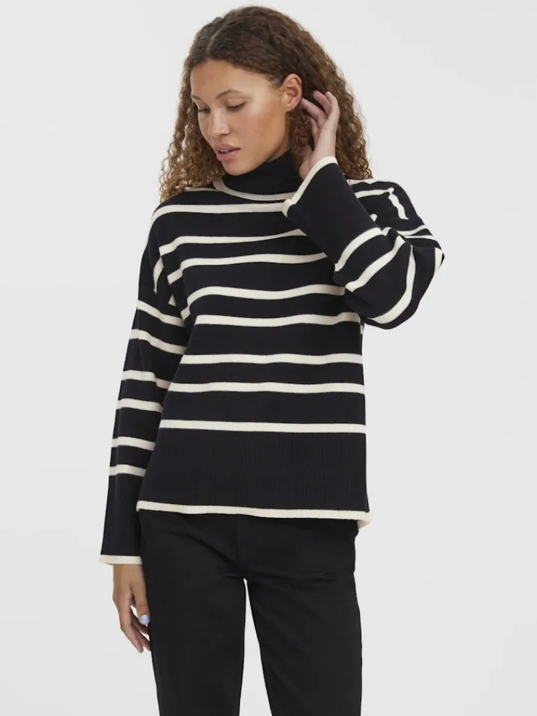 VMSABA LS ROLLNECK BLOUSE black