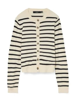 VMSABA PLAIN LS O-NECK CARDIGAN NOOS LX birch