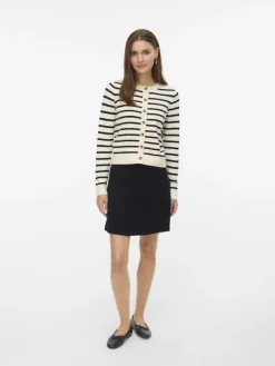 VMSABA PLAIN LS O-NECK CARDIGAN NOOS LX birch