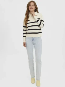 VMSABA STRIPE LS HIGHNECK BLOUSE GA NOOS birch