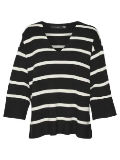 VMSABA 3/4 V-NCK STRIPE PULL GA NOOS black