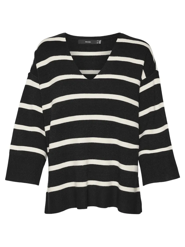 VMSABA 3/4 V-NCK STRIPE PULL GA NOOS black