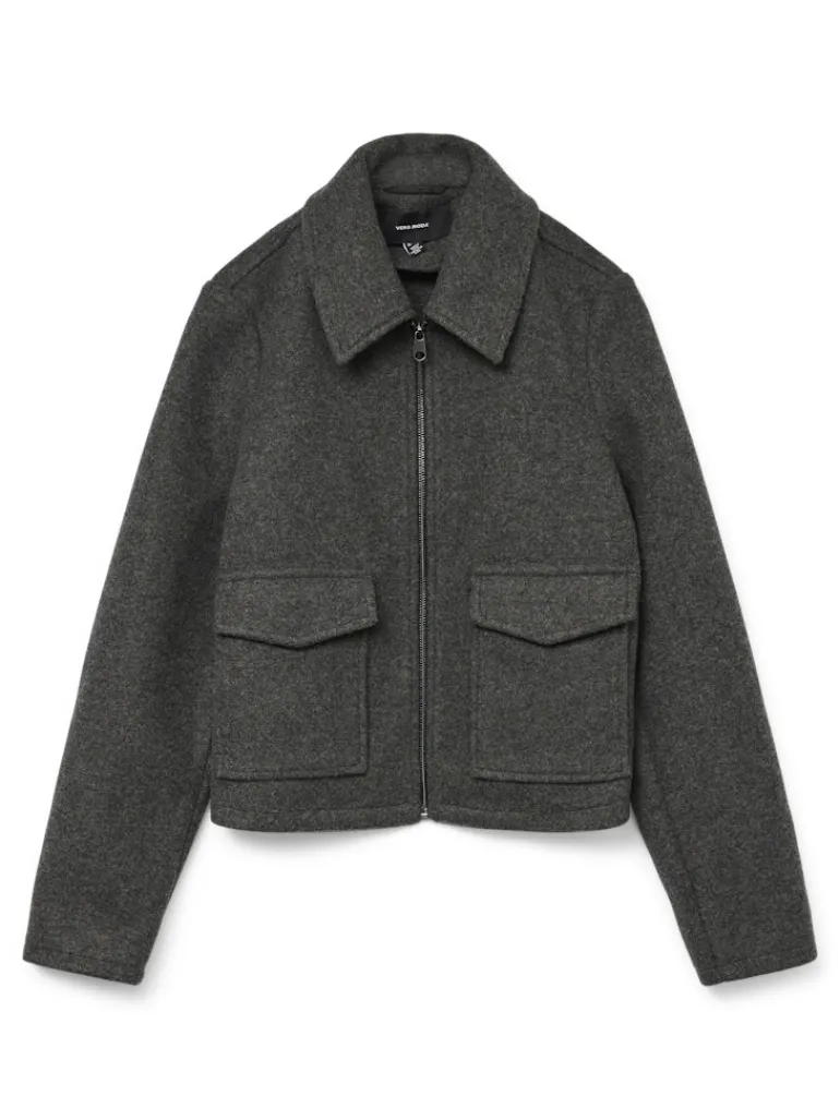 VMSAFIR SHORT JACKET GA NOOS dark grey melange