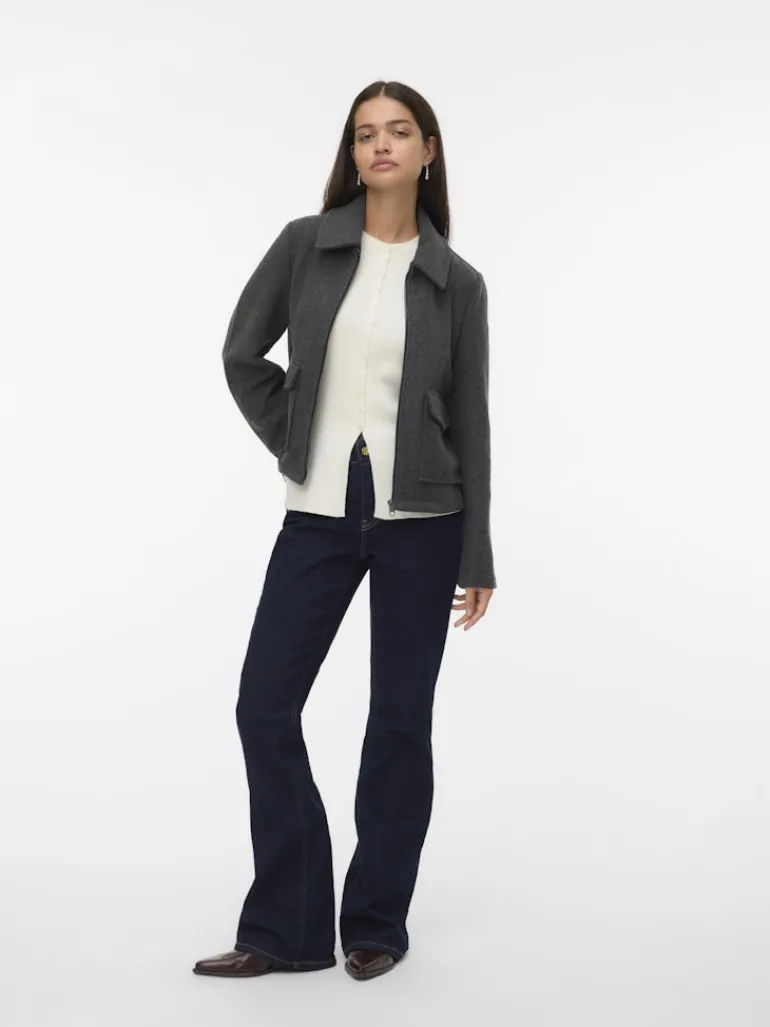 VMSAFIR SHORT JACKET GA NOOS dark grey melange