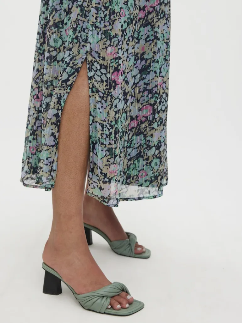 VMSIGA HW ANKLE SLIT SKIRT WVN LCS navy blazer