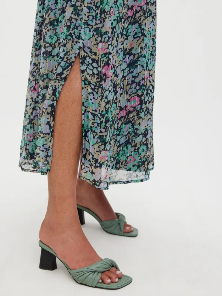 VMSIGA HW ANKLE SLIT SKIRT WVN LCS navy blazer