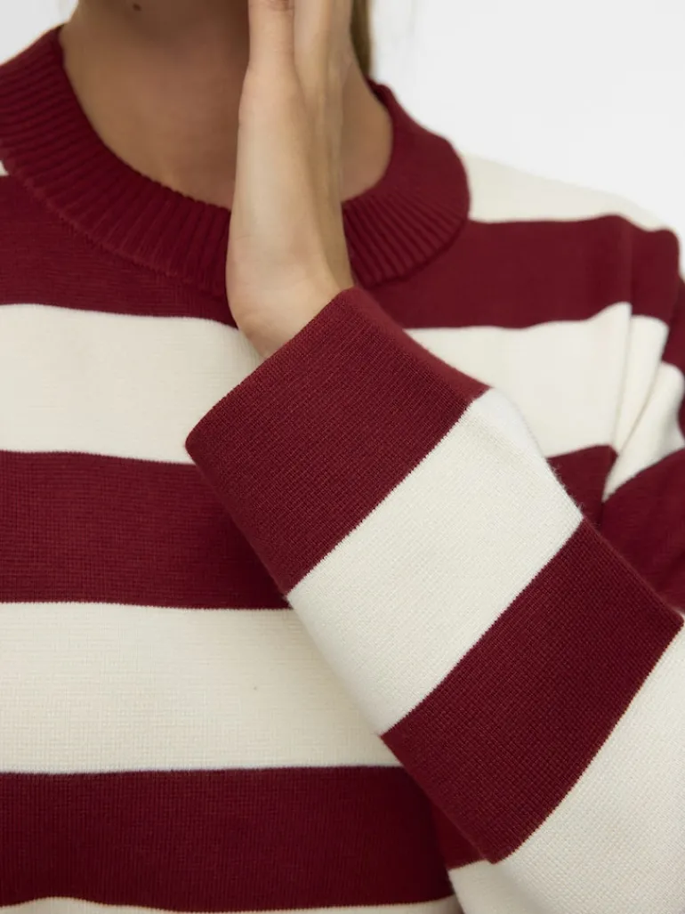 VMSILJE LS O-NECK BOXY PULLOVER NOOS syrah