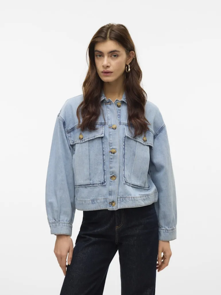 VMSILKA L/S DNM SHACKET YO367 light blue denim