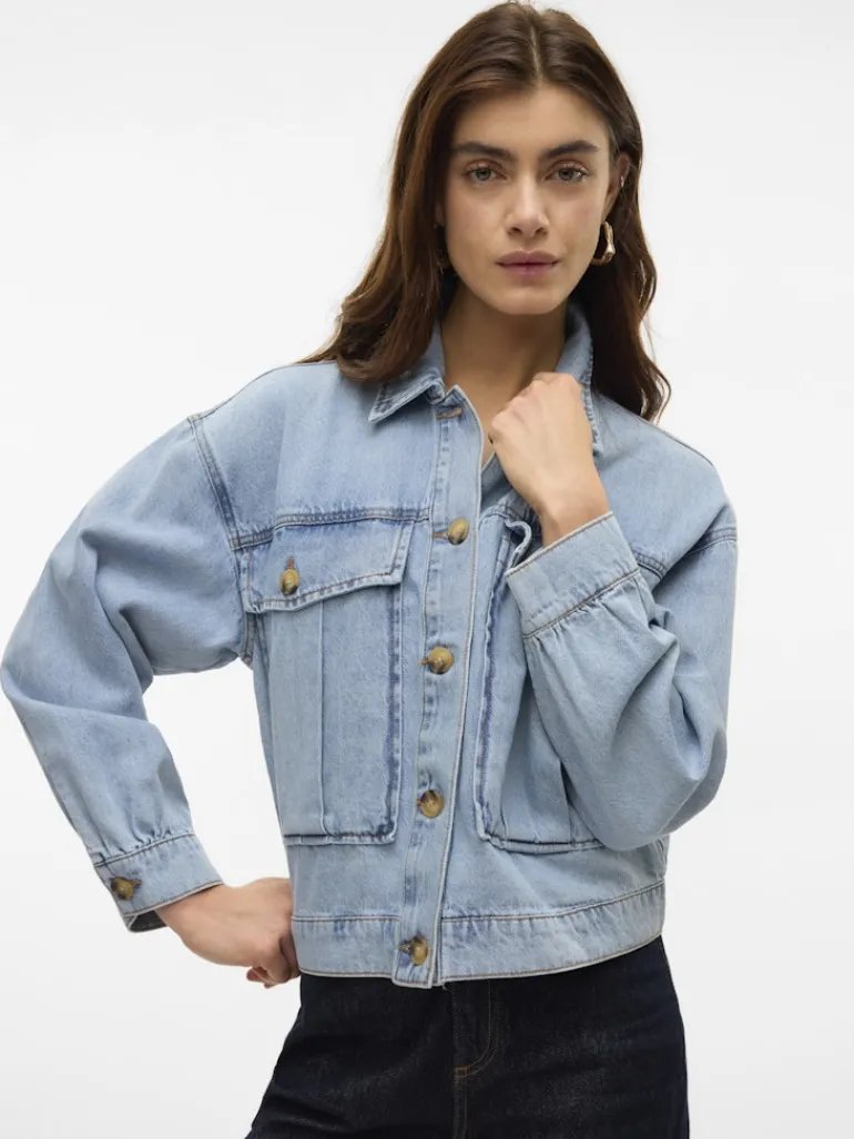 VMSILKA L/S DNM SHACKET YO367 light blue denim