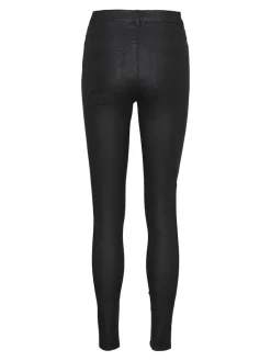 VMSOPHIA HR SKINNY COATED PANTS black-coated