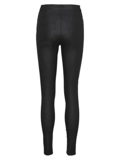 VMSOPHIA HR SKINNY COATED PANTS black-coated