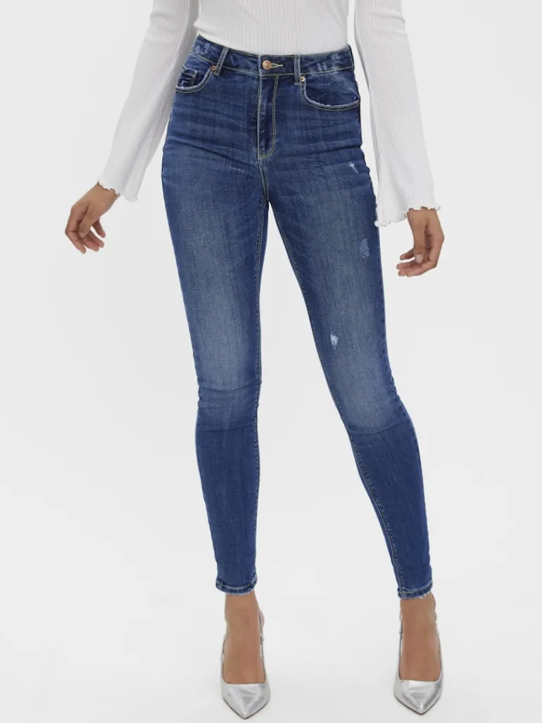 VMSOPHIA HR SKINNY DESTR J LI388 NOOS medium blue denim