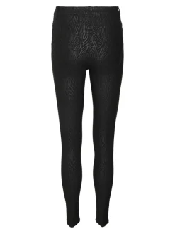 VMSOPHIA HR SKINNY ZEBRA COATED PANT black