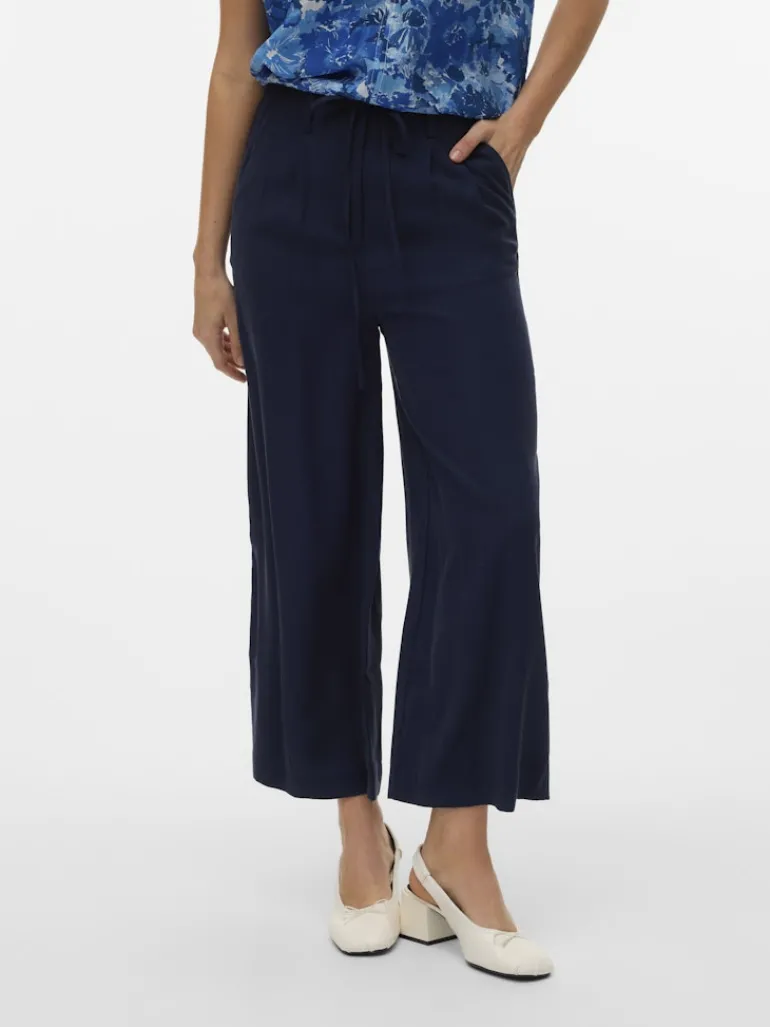 VMTANYA HW 7/8 WIDE PANTS BOO navy blazer