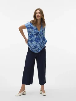VMTANYA HW 7/8 WIDE PANTS BOO navy blazer
