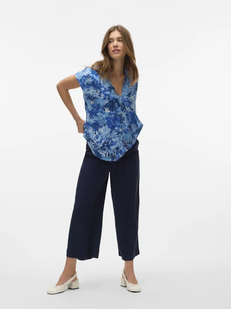 VMTANYA HW 7/8 WIDE PANTS BOO navy blazer