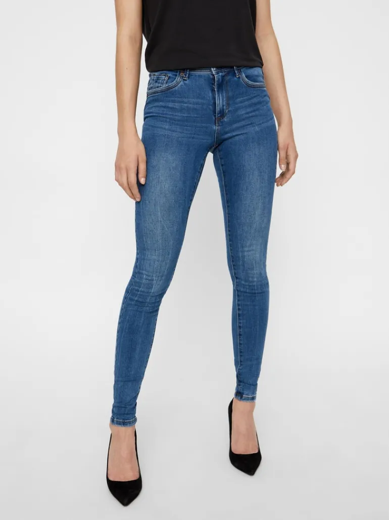 VMTANYA MR S PIPING JEANS VI349 GA NOOS medium blue denim