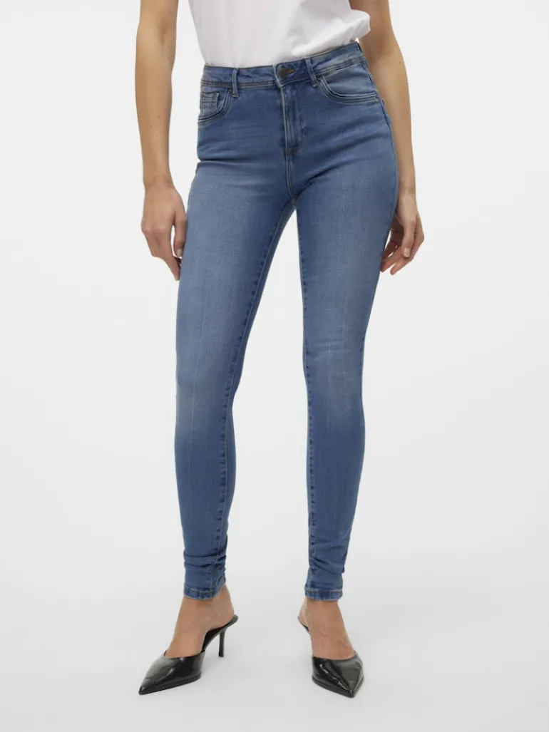 VMTANYA MR S PIPING JEANS VI349 GA NOOS medium blue denim