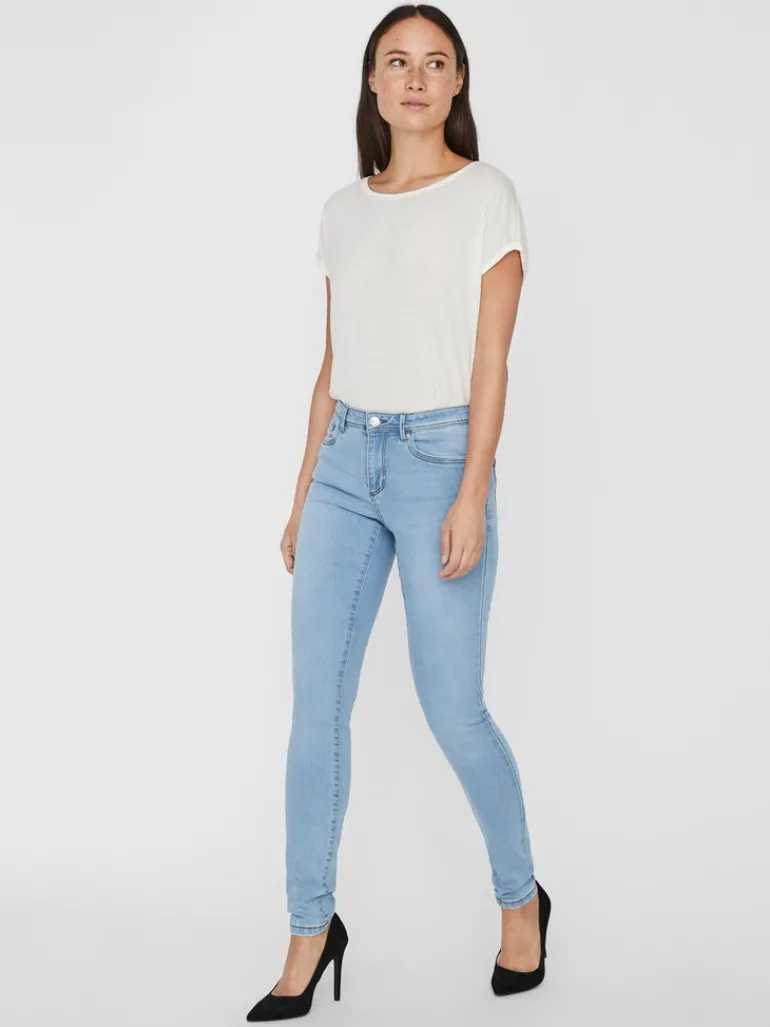 VMTANYA MR S PIPING JEANS VI352 GA NOOS light blue denim