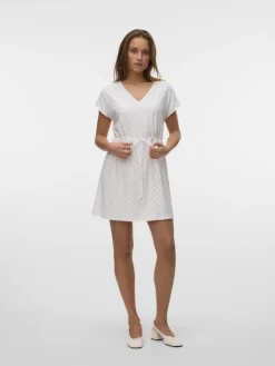 VMTASSA SS SHORT DRESS JRS NOOS snow white