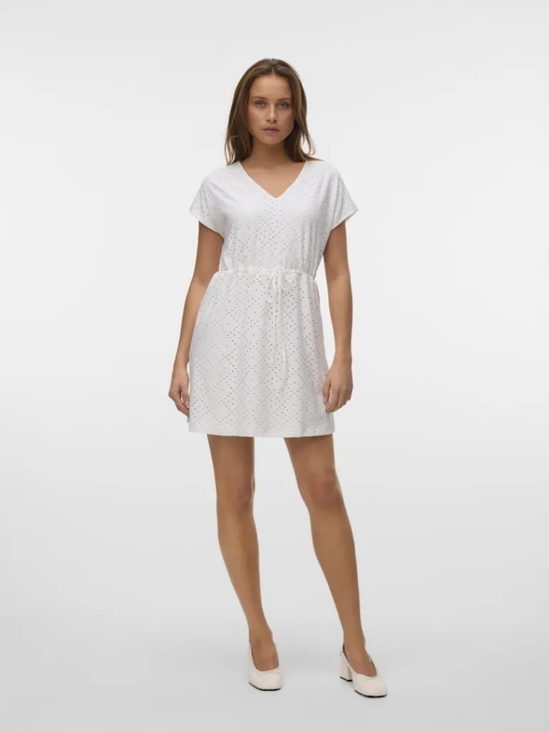 VMTASSA SS SHORT DRESS JRS NOOS snow white