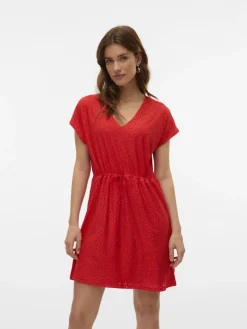 VMTASSA SS SHORT DRESS JRS NOOS fiery red