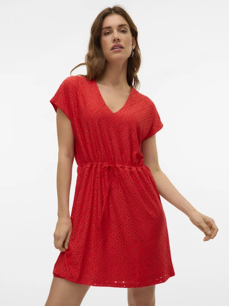 VMTASSA SS SHORT DRESS JRS NOOS fiery red