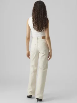 VMTESSA HR WIDE JEANS ECRU GA NOOS ecru
