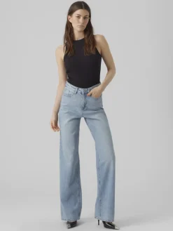 VMTESSA HR WIDE JEANS RA339 GA NOOS light blue denim