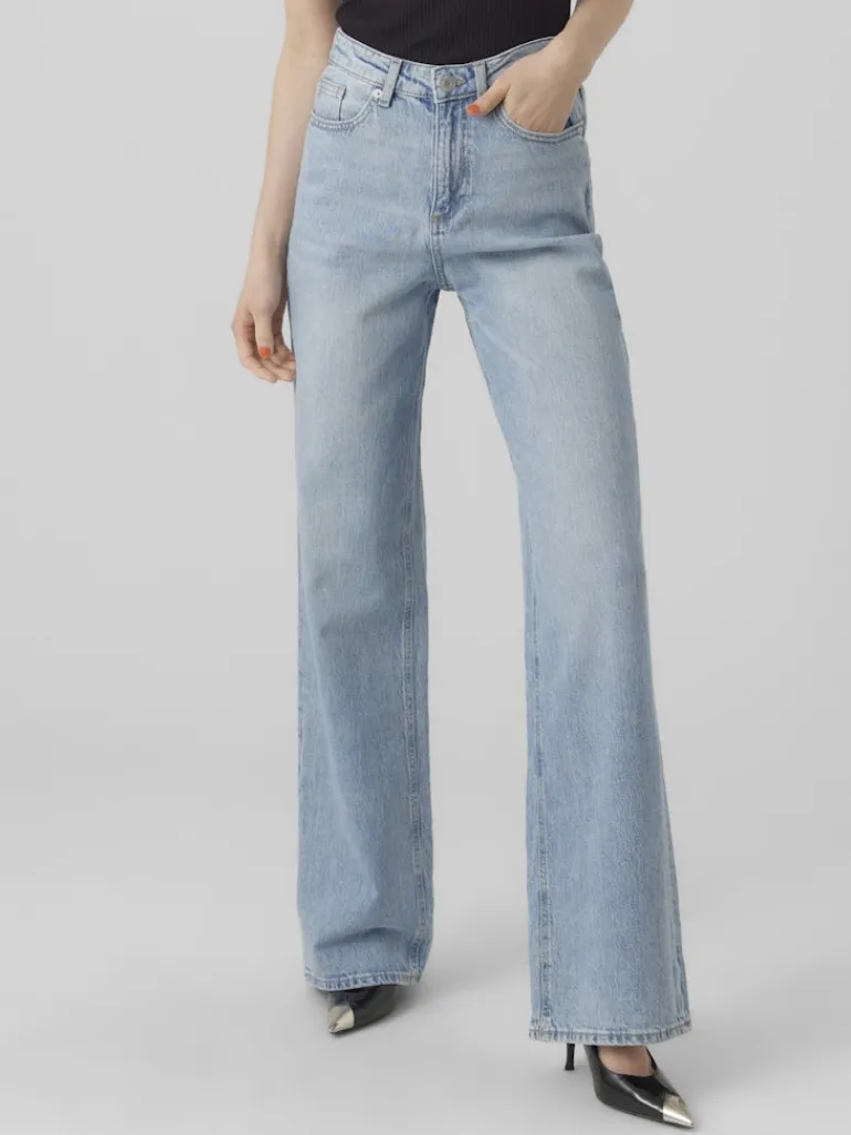 VMTESSA HR WIDE JEANS RA339 GA NOOS light blue denim