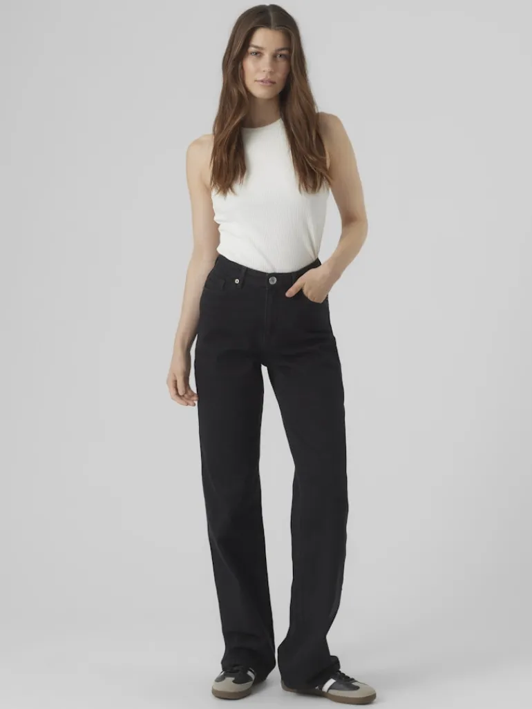 VMTESSA HR WIDE JEANS RA118 GA NOOS black