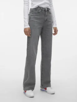 VMTESSA HR WIDE JEANS RA206 GA NOOS medium grey denim