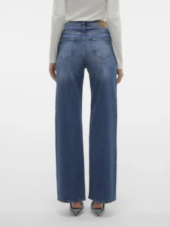 VMTESSA HR WIDE JEANS RA380 GA NOOS medium blue denim