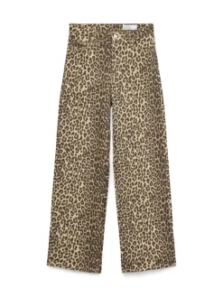 VMTESSA HR WIDE STRETCH AOP JEANS NOOS silver mink