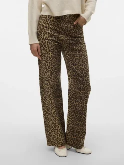 VMTESSA HR WIDE STRETCH AOP JEANS NOOS silver mink