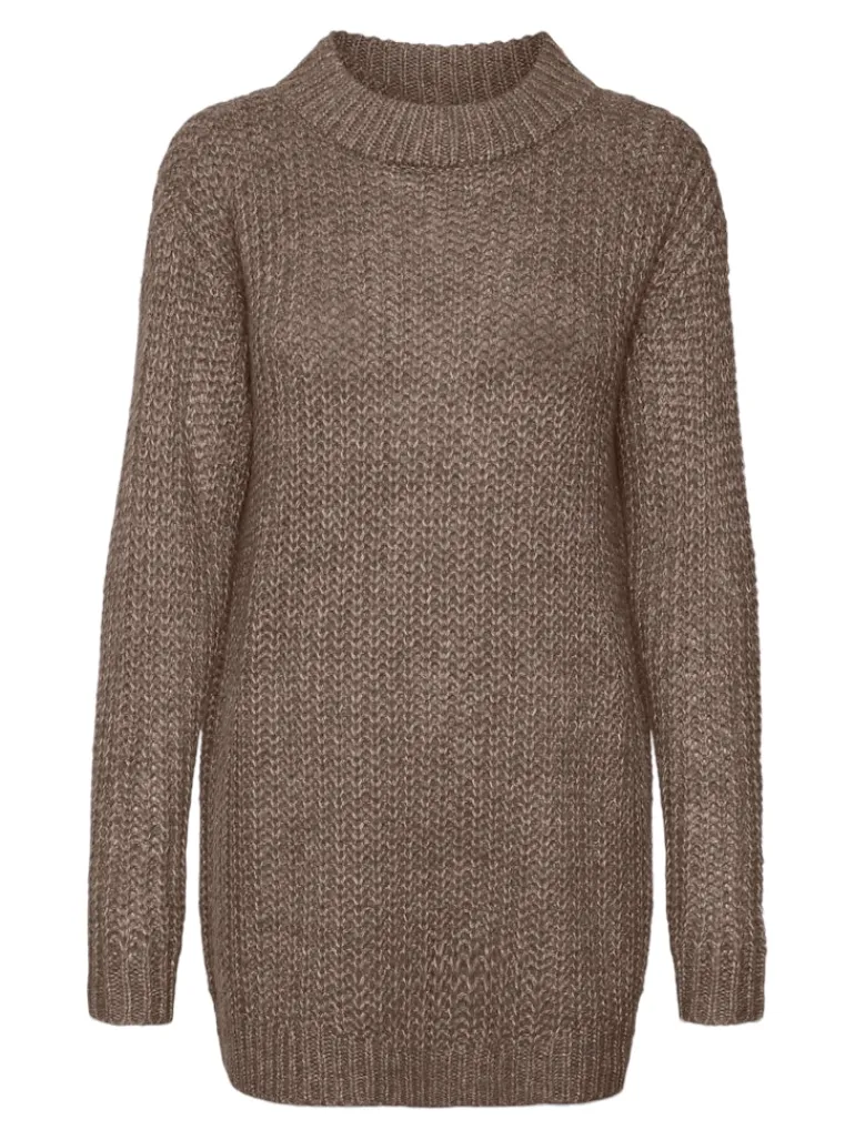 VMTHUNDER LS O-NECK LONG PULLOVER GA BF brown lentil