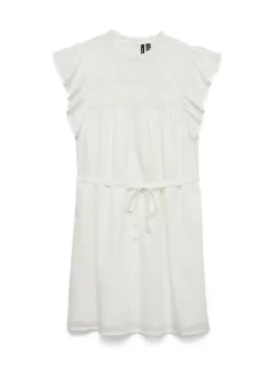 VMTRINE SL SHORT LACE DRESS WVN NOOS snow white
