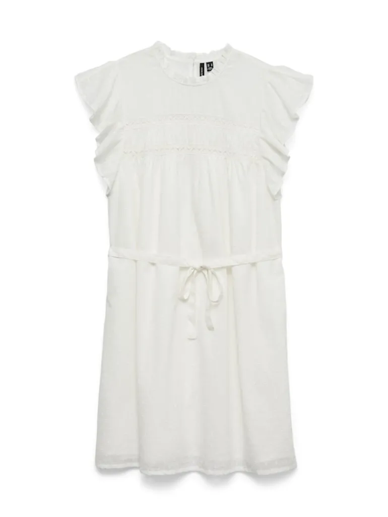 VMTRINE SL SHORT LACE DRESS WVN NOOS snow white