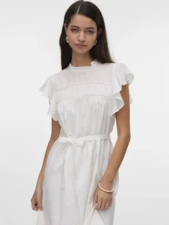 VMTRINE SL SHORT LACE DRESS WVN NOOS snow white
