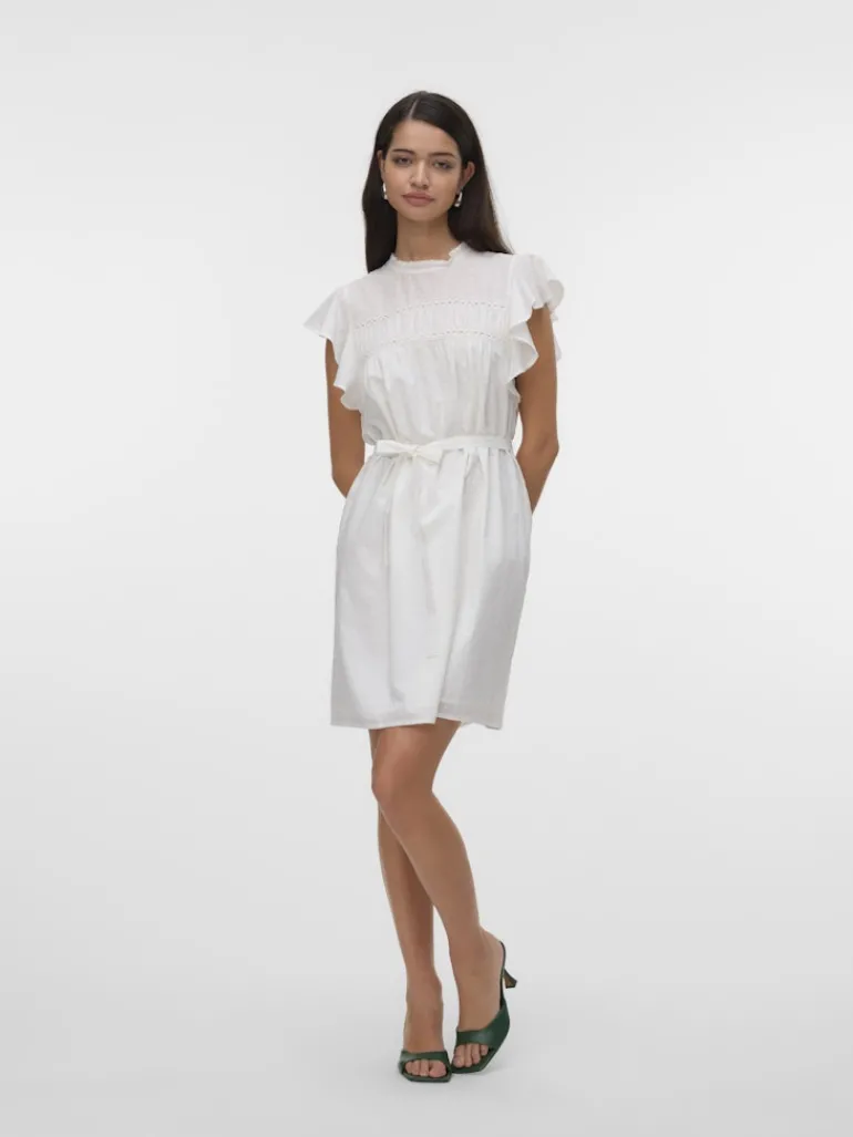 VMTRINE SL SHORT LACE DRESS WVN NOOS snow white