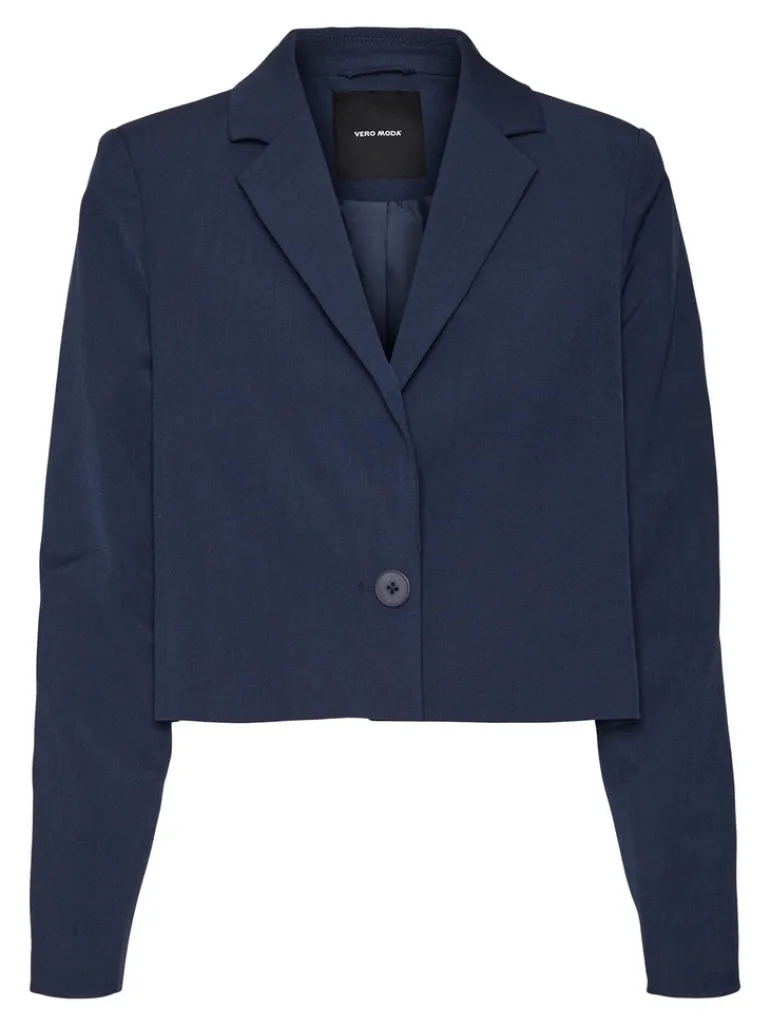 VMTROIAN LS CROPPED BLAZER navy blazer