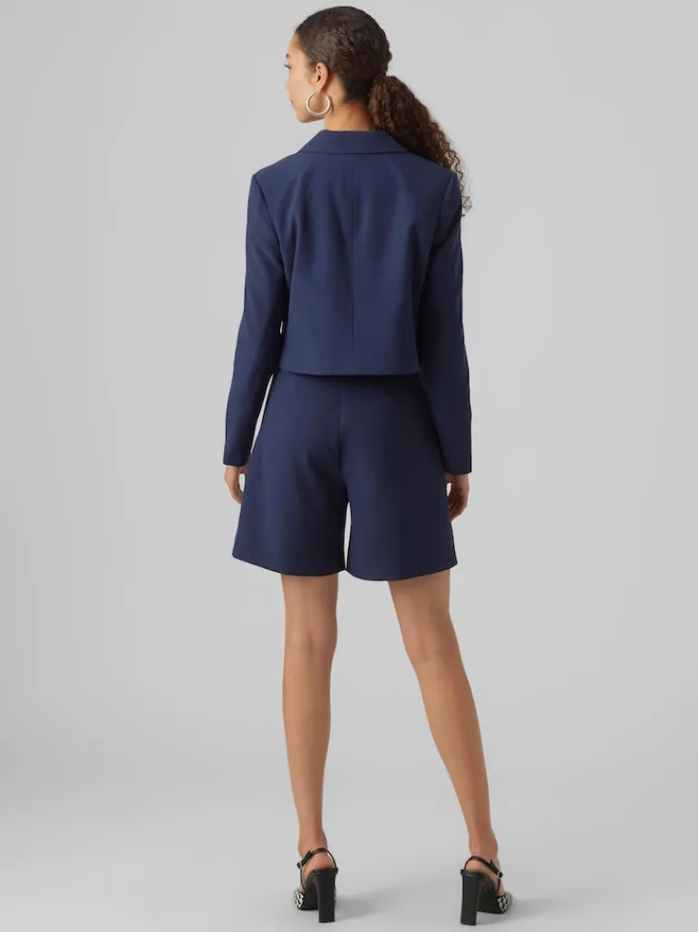 VMTROIAN LS CROPPED BLAZER navy blazer
