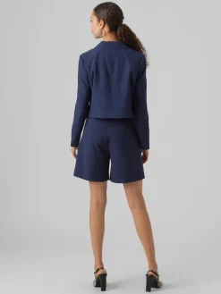VMTROIAN LS CROPPED BLAZER navy blazer
