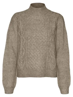 VMUNIVERSE LS HIGHNECK PULLOVER GA BF silver mink