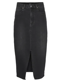 VMVERI HR CALF DENIM SKIRT GA MIX NOOS black
