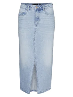 VMVERI HR CALF DENIM SKIRT GA MIX NOOS light blue denim