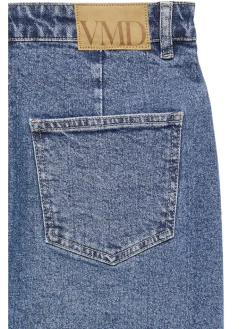 VMVERI HR CALF DENIM SKIRT GA MIX NOOS medium blue denim
