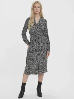 VMVICA LS SHIRT CALF DRESS GA NOOS black 1