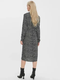VMVICA LS SHIRT CALF DRESS GA NOOS black 1