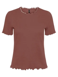VMVIRANA S/S RIB TOP EXP PI mahogany
